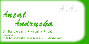 antal andruska business card